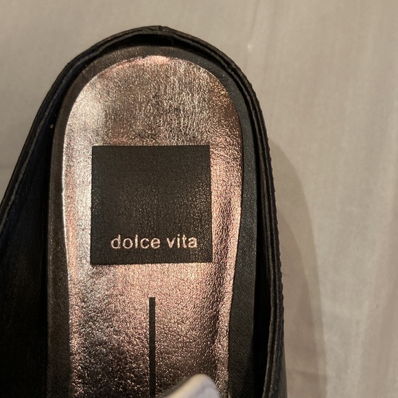 Dolce Vita Women’s White/Black Guitar Slip On Heel Mules Size 6 - Picture 6 of 11